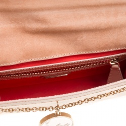Christian Louboutin Beige Patent Leather Riviera Clutch