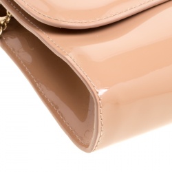 Christian Louboutin Beige Patent Leather Riviera Clutch