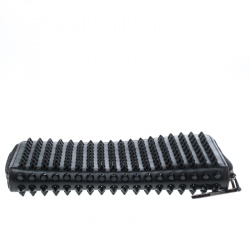 Christian Louboutin Black Leather Studded Spike Continental Wallet