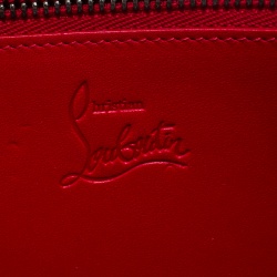 Christian Louboutin Black Leather Studded Spike Continental Wallet