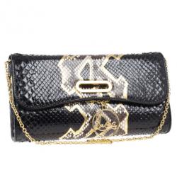 Christian Louboutin Python Riviera Clutch