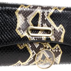 Christian Louboutin Python Riviera Clutch