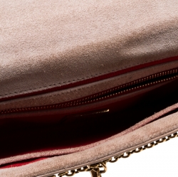 مملوكة مسبقًا حقيبة كلتش كريستيان لوبوتان ريفيرا جلد بيج لامع