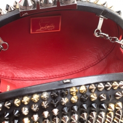 Christian Louboutin Black Leather Spikes Mina Clutch