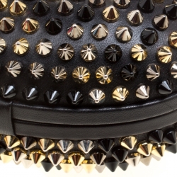 Christian Louboutin Black Leather Spikes Mina Clutch