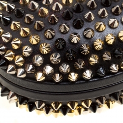 Christian Louboutin Black Leather Spikes Mina Clutch