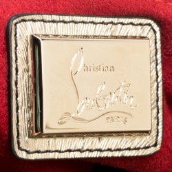 مملوكة مسبقًا حقيبة كتف كريستيان لوبوتان سلسلة تريلوبي جلد منقوشة ذهبية