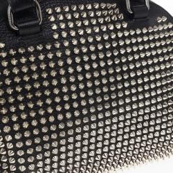 مملوكة مسبقًا Christian Louboutin Panettone Spiked Black Leather Satchel