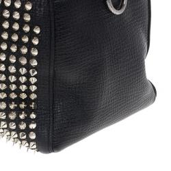 مملوكة مسبقًا Christian Louboutin Panettone Spiked Black Leather Satchel