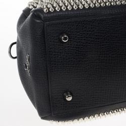 مملوكة مسبقًا Christian Louboutin Panettone Spiked Black Leather Satchel