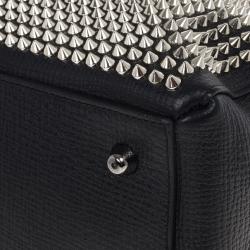مملوكة مسبقًا Christian Louboutin Panettone Spiked Black Leather Satchel