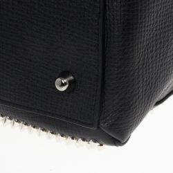 مملوكة مسبقًا Christian Louboutin Panettone Spiked Black Leather Satchel