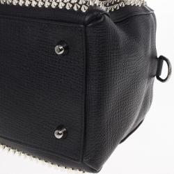 مملوكة مسبقًا Christian Louboutin Panettone Spiked Black Leather Satchel