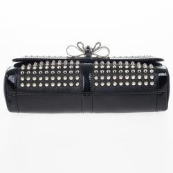 Christian Louboutin Black Sweet Charity Studded Leather Shoulder Bag