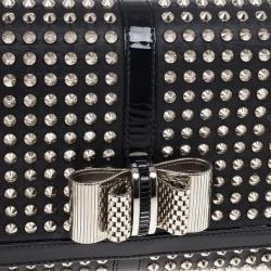 Christian Louboutin Black Sweet Charity Studded Leather Shoulder Bag