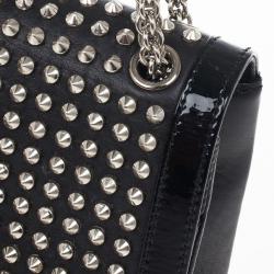 Christian Louboutin Black Sweet Charity Studded Leather Shoulder Bag