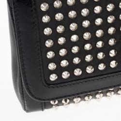 Christian Louboutin Black Sweet Charity Studded Leather Shoulder Bag