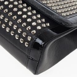 Christian Louboutin Black Sweet Charity Studded Leather Shoulder Bag