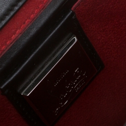 Pre Owned Christian Louboutin Black Leather Sweet Charity Loubi Bow Shoulder Bag