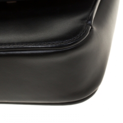 Pre Owned Christian Louboutin Black Leather Sweet Charity Loubi Bow Shoulder Bag