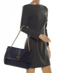 مملوكة مسبقًا Christian Louboutin Blue Leather Sweet Charity Bag