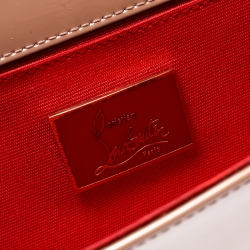 Christian Louboutin Nude Patent Leather So Kate Clutch