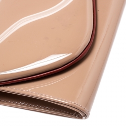 Christian Louboutin Nude Patent Leather So Kate Clutch