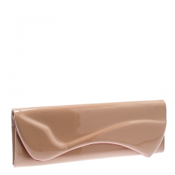 Christian Louboutin Nude Patent Leather So Kate Clutch