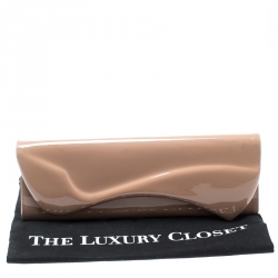 Christian Louboutin Nude Patent Leather So Kate Clutch