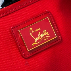 Pre Owned Christian Louboutin Black Spiked Peter Crossbody Bag