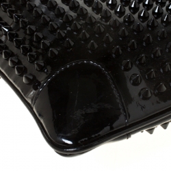 Pre Owned Christian Louboutin Black Spiked Peter Crossbody Bag