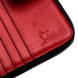 Pre Owned محفظة كريستيان لوبوتان بانيتون بمسامير بقلاب سودا ء