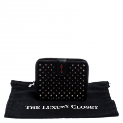Pre Owned محفظة كريستيان لوبوتان بانيتون بمسامير بقلاب سوداء