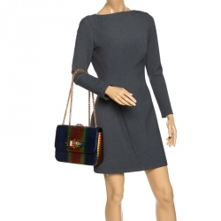 Christian Louboutin Multicolor Python Sweet Charity Loubi Bow Shoulder Bag