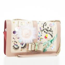 Pre Owned Christian Louboutin Sweet Charity Make Up Trash Clutch