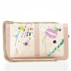 Pre Owned Christian Louboutin Sweet Charity Make Up Trash Clutch