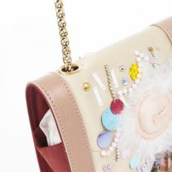 Pre Owned Christian Louboutin Sweet Charity Make Up Trash Clutch