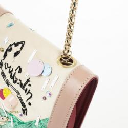 Pre Owned Christian Louboutin Sweet Charity Make Up Trash Clutch