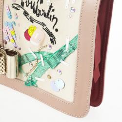 Pre Owned Christian Louboutin Sweet Charity Make Up Trash Clutch