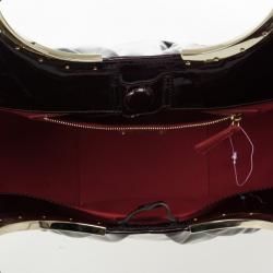 Christian Louboutin Oxblood Burgundy Schoolita Patent Hobo