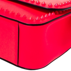 Christian Louboutin Neon Pink Leather Sweet Charity Shoulder Bag