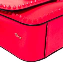 Christian Louboutin Neon Pink Leather Sweet Charity Shoulder Bag