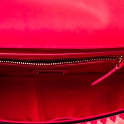 Christian Louboutin Neon Pink Leather Sweet Charity Shoulder Bag