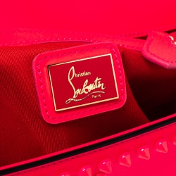 Christian Louboutin Neon Pink Leather Sweet Charity Shoulder Bag