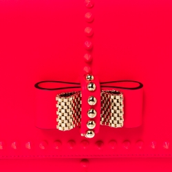 Christian Louboutin Neon Pink Leather Sweet Charity Shoulder Bag