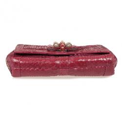 Christian Louboutin Pink Python Large Sweet Charity Bag
