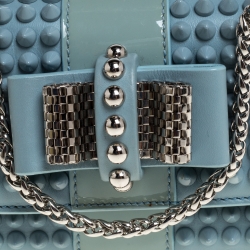 Christian Louboutin Blue Leather Mini Spiked Sweet Charity Crossbody Bag