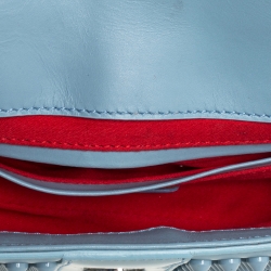 Christian Louboutin Blue Leather Mini Spiked Sweet Charity Crossbody Bag