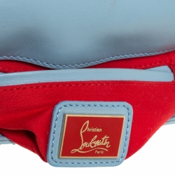 Christian Louboutin Blue Leather Mini Spiked Sweet Charity Crossbody Bag