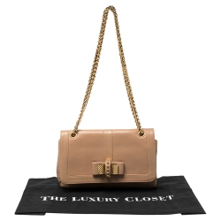 Pre Owned حقيبة كتف كريستيان لوبوتان سويت شاريتي جلد بيج